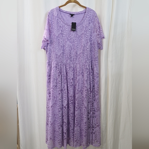torrid Dresses & Skirts - 🥳HOST PICK🥳 Torrid 3 3X 22/24 Midi Lavender Lace Midi Fit Flare Dress Whimsy